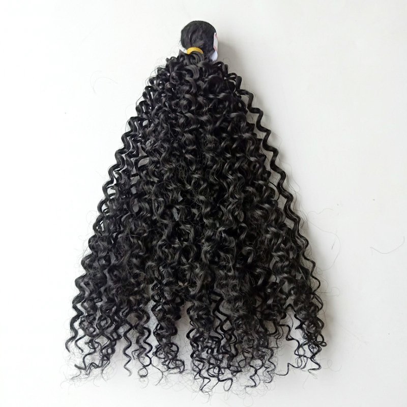 Wig Chemical Fiber Curtain Ditty Human Hair Set - Image 2