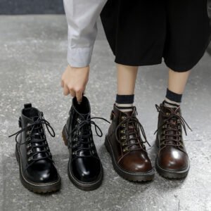 Ladies Handsome Retro Flat Short Boots