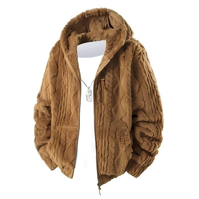 Fleece Padded Men's Warm Jacket - Image 5