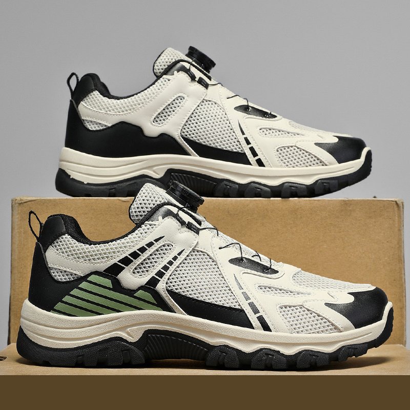 Men's Summer Hiking Shoes, New Breathable Hollow Mesh Sneakers, Non-slip Wear-resistant Casual Dad Shoes For Men - Image 3