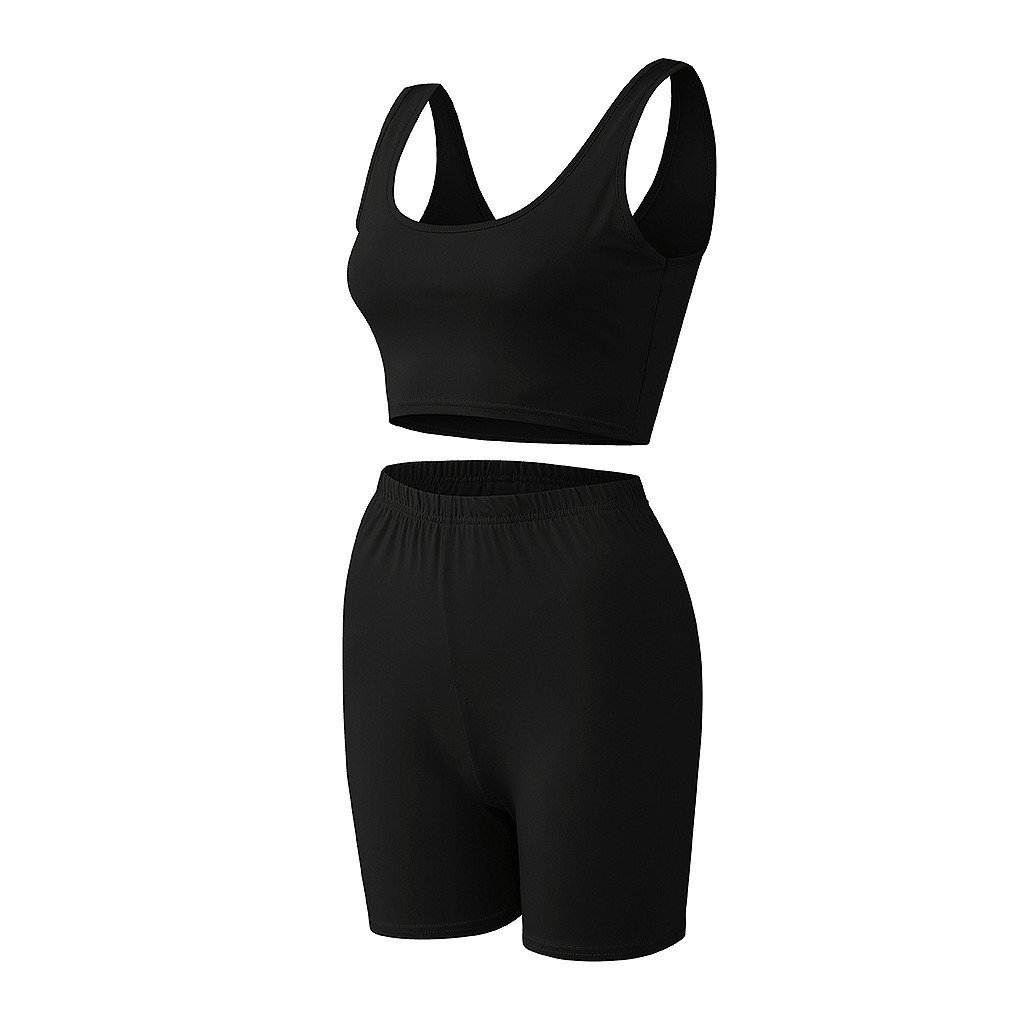 Commuter Sleeveless Tank Top Shorts Two-piece Suit - Image 4