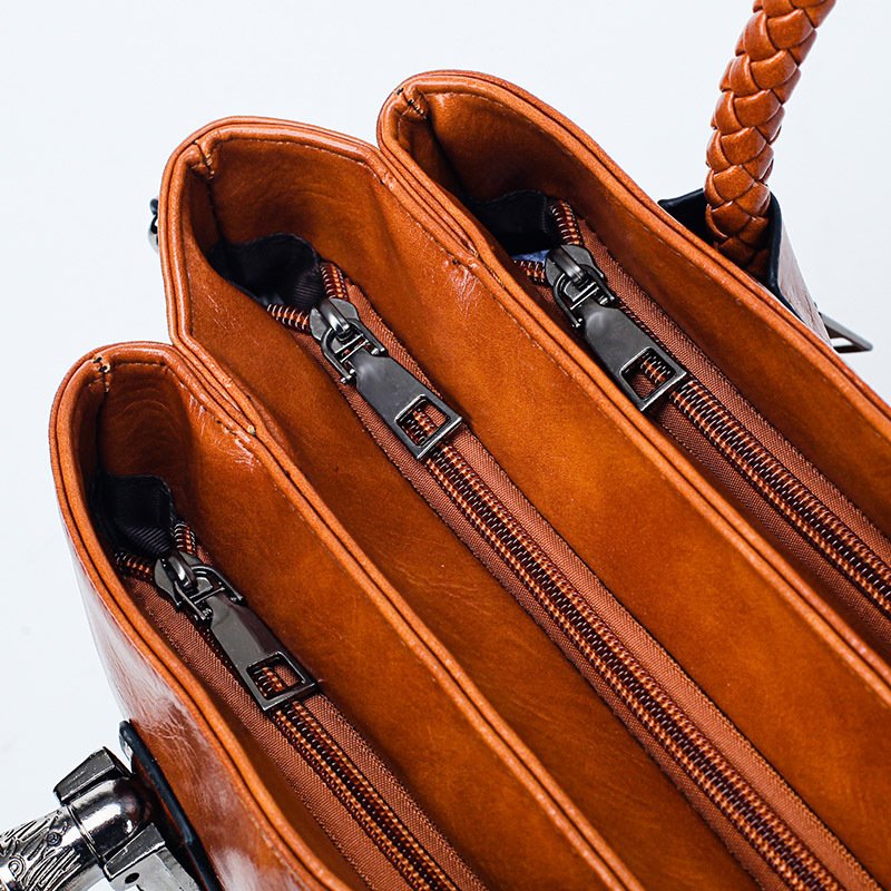 Oil wax leather women bag - Image 7