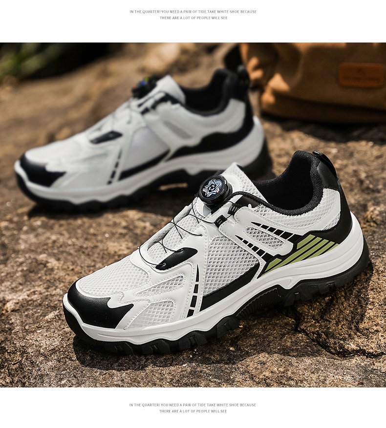 Men's Summer Hiking Shoes, New Breathable Hollow Mesh Sneakers, Non-slip Wear-resistant Casual Dad Shoes For Men - Image 5