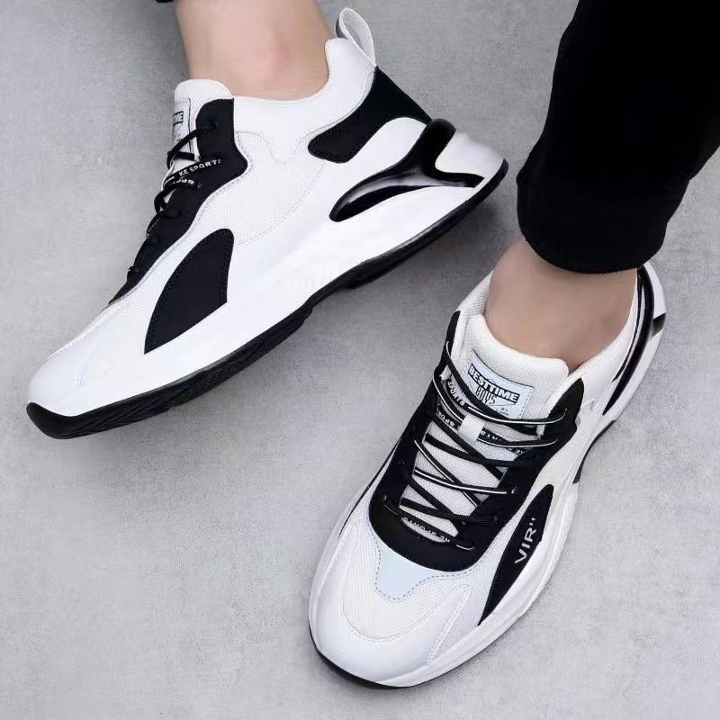 Fashion Black White Sneakers Casual Outdoor Lightweight Breathable Sports Shoes For Men - Image 10