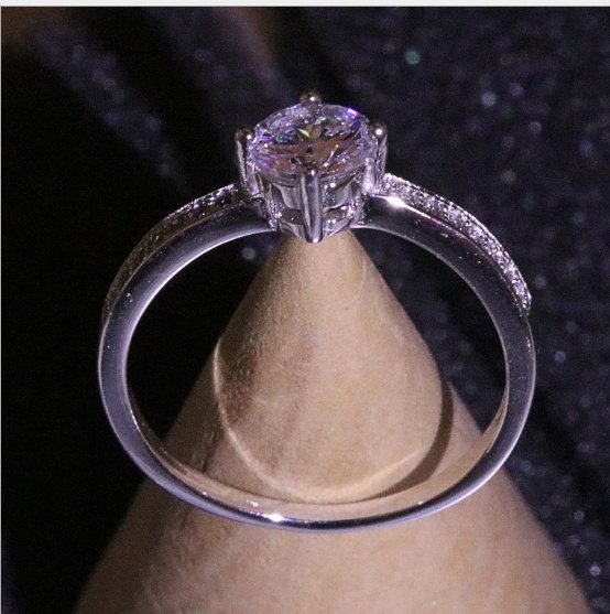 Gold-plated color-protected micro-set diamond professional processing Luxury heart and eight arrows men and women ring wedding ring - Image 2