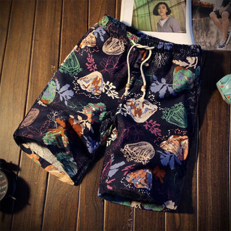 Linen printed five-minute shorts - Image 7