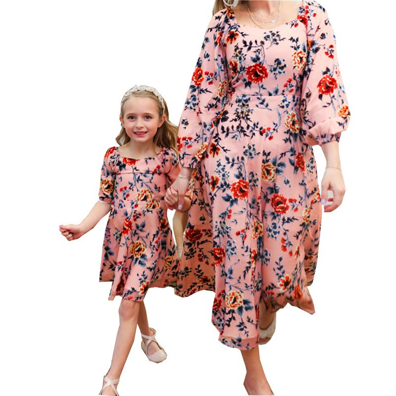 Mother And Daughter Floral Print Dress - Image 3