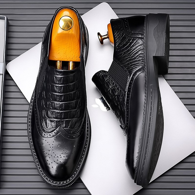 Mens Casual Dress Slip-on Leather Shoes - Image 6