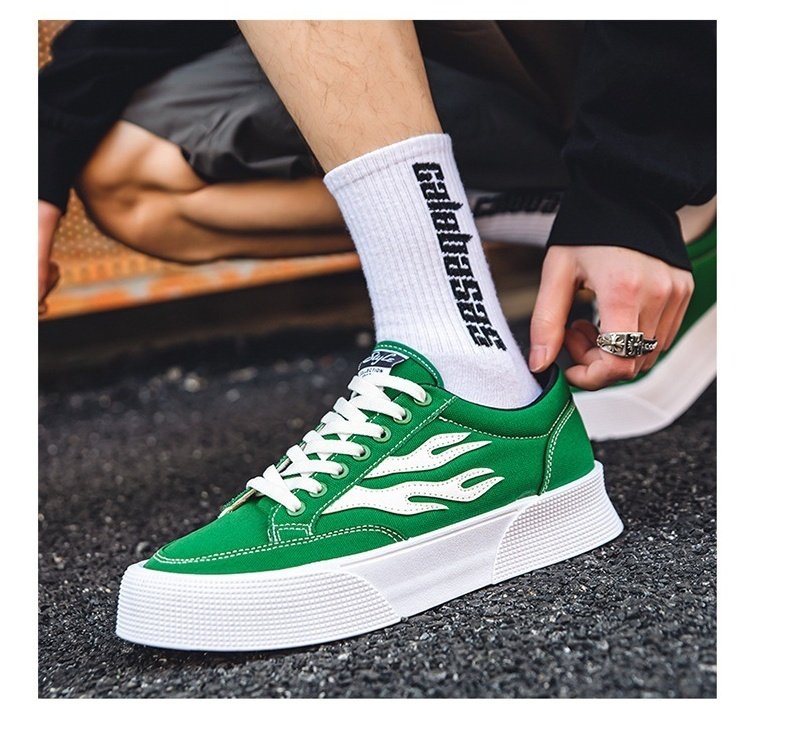 Men's All-match Low Top Canvas Shoes Platform Sneakers - Image 4