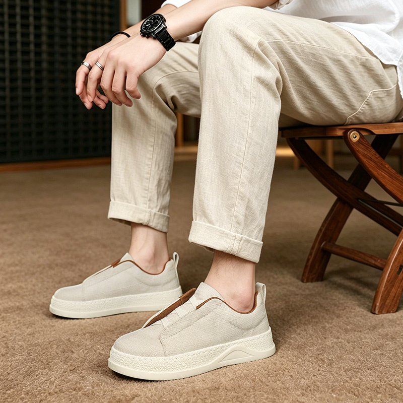 2026 Casual Fisherman Shoes, Breathable Skate Shoes, Slip-on Loafers, One Step On Canvas Shoes - Image 2