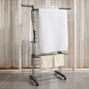 Portable Multi Tier Clothes Drying Rack Towel Drying Stand Floor-standing Design