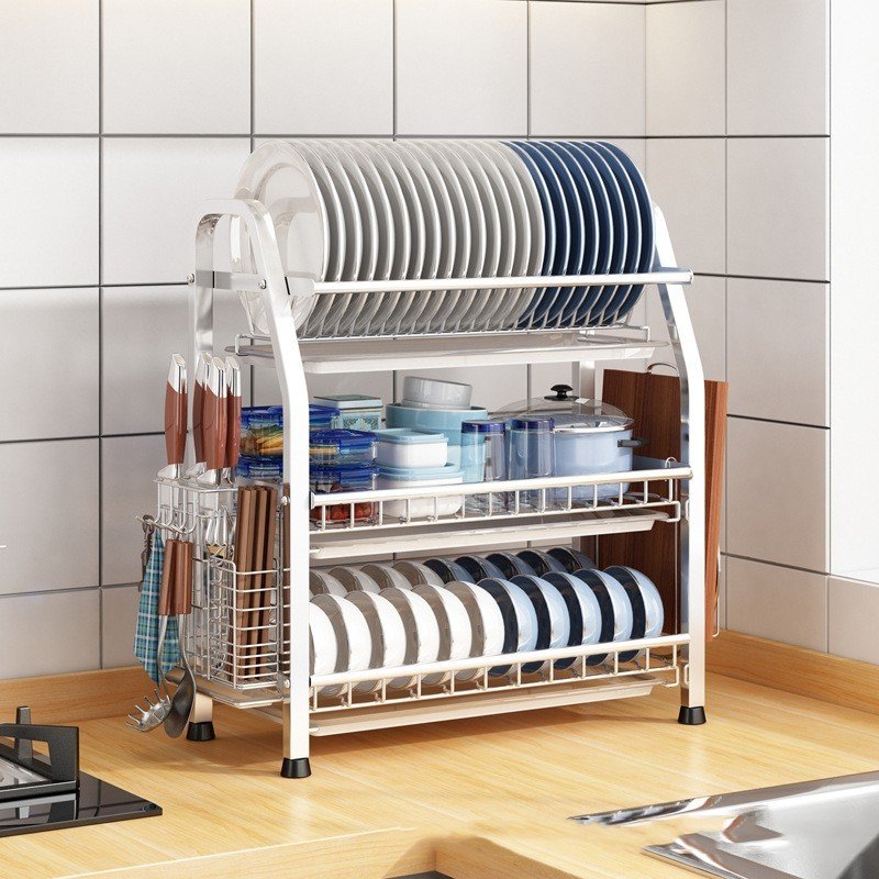 Stainless Steel Kitchen Storage Rack Multifunctional - Image 4