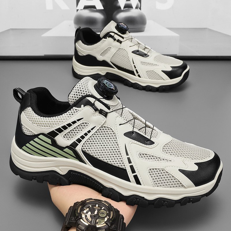 Men's Summer Hiking Shoes, New Breathable Hollow Mesh Sneakers, Non-slip Wear-resistant Casual Dad Shoes For Men - Image 4