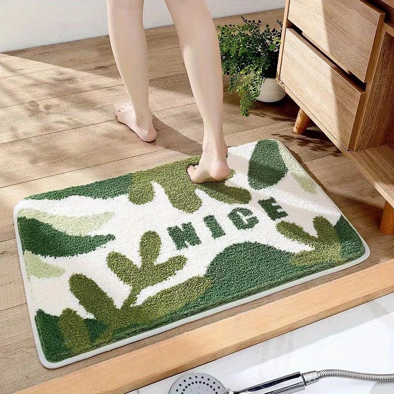 Bathroom Non-slip Decorative Cashmere-like Carpet Bathroom Absorbent Stain-resistant Floor Mat - Image 4