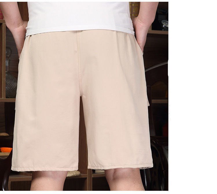 Thin Middle-aged Men's Cotton Beach Five-point Pants - Image 2