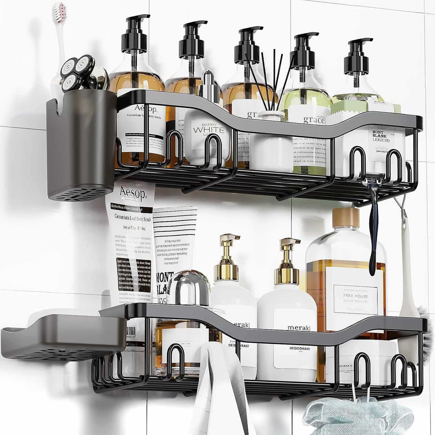 Bathroom Storage Rack Set Large Capacity - Image 4