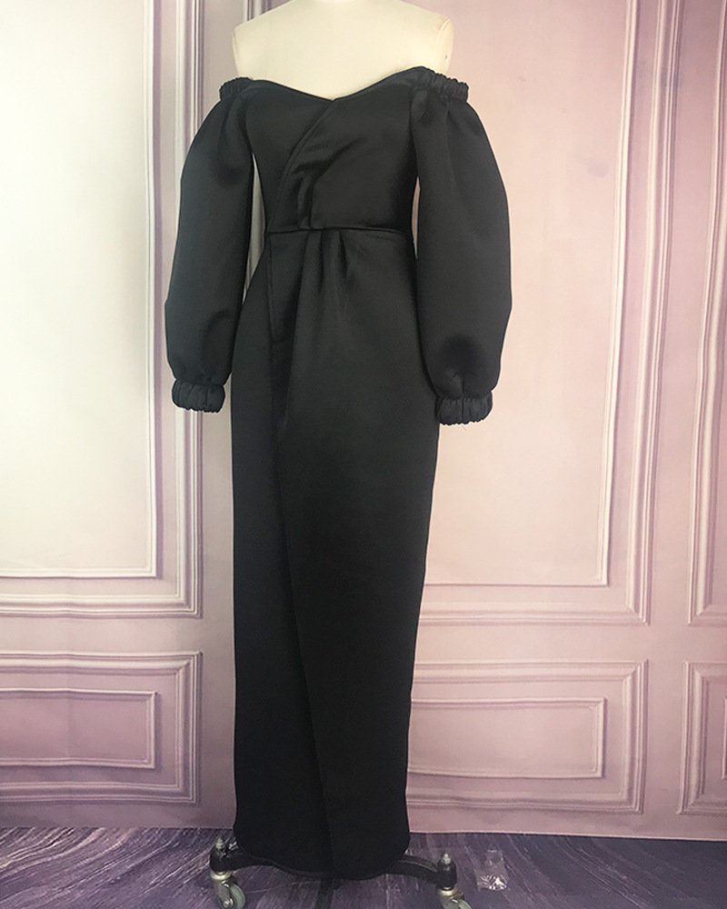 Bubble sleeve dress evening dress - Image 5
