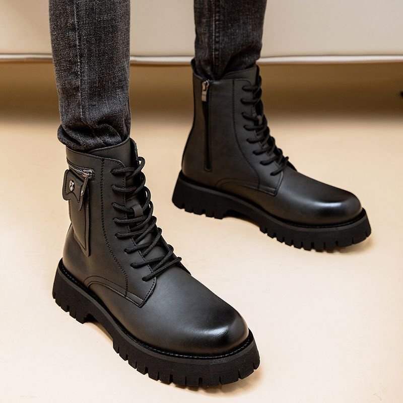 Martin Boots Men's Leather High-top Leather Shoes - Image 2