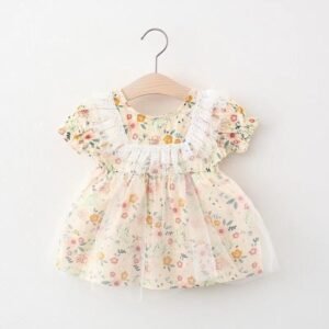 Summer Printed Short Sleeve Girl Dress