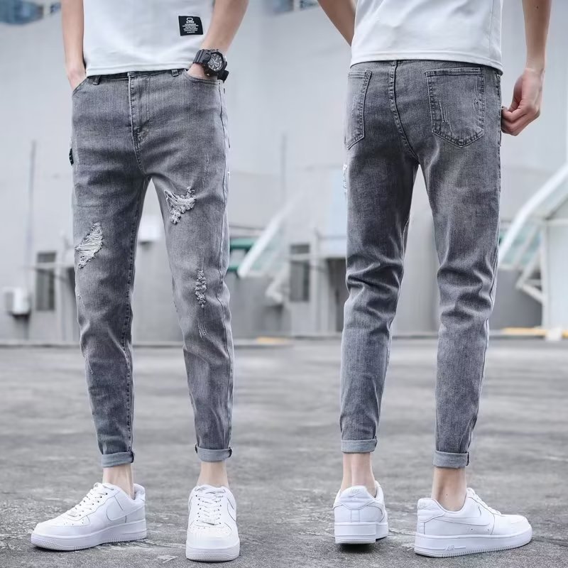 Stretch Ankle Length Casual Pants Men - Image 6