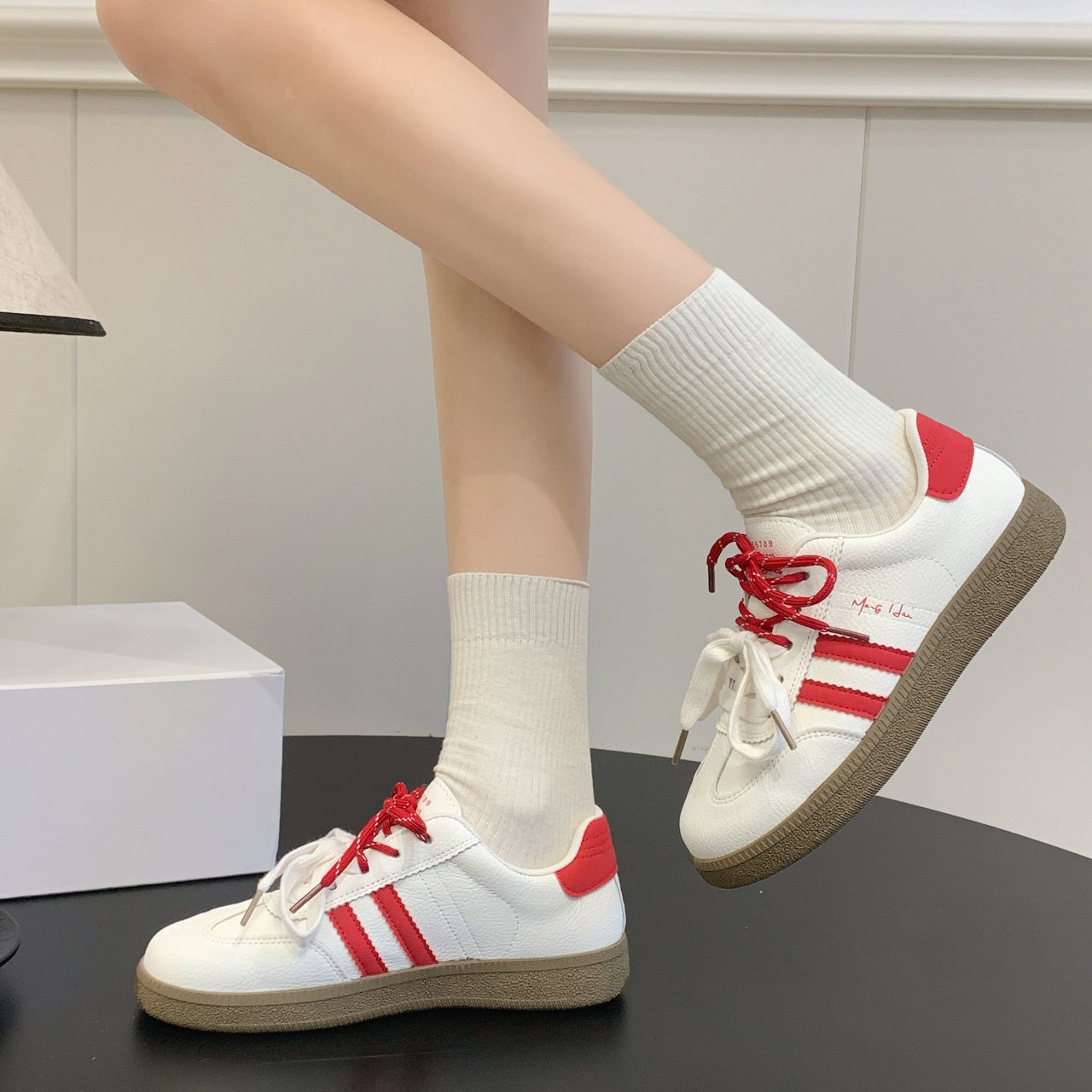 Soft Sole Summer Autumn 2026 New Casual Running Shoes Genuine Leather Student German Training Classic White Sneakers Women - Image 5