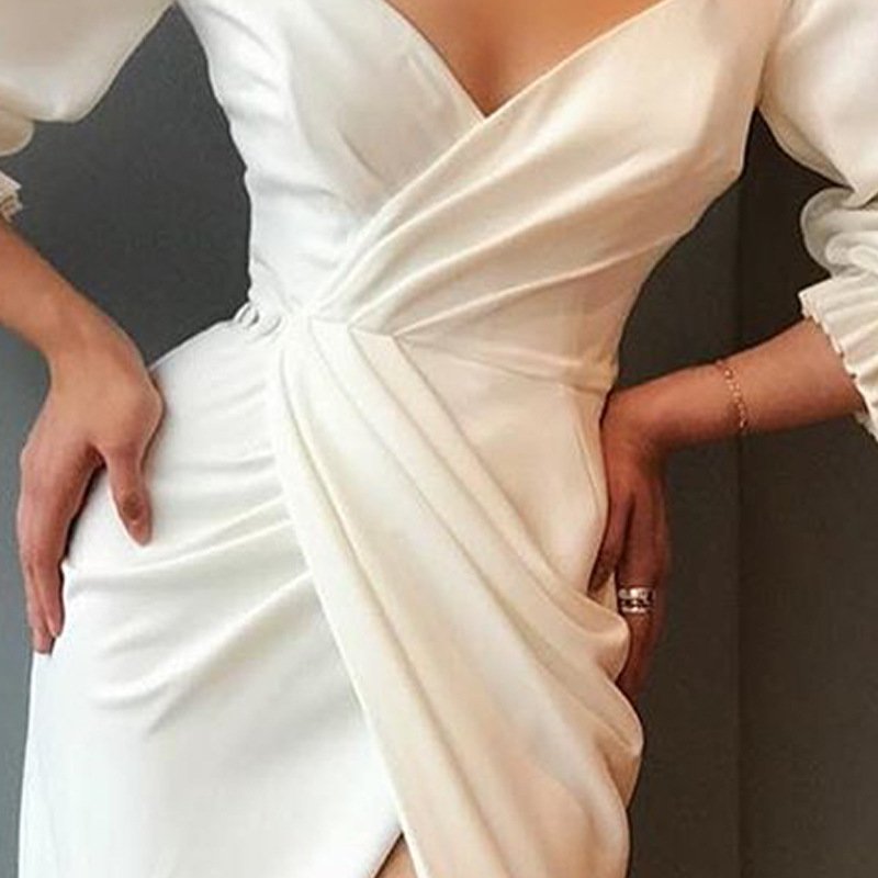Bubble sleeve dress evening dress - Image 6