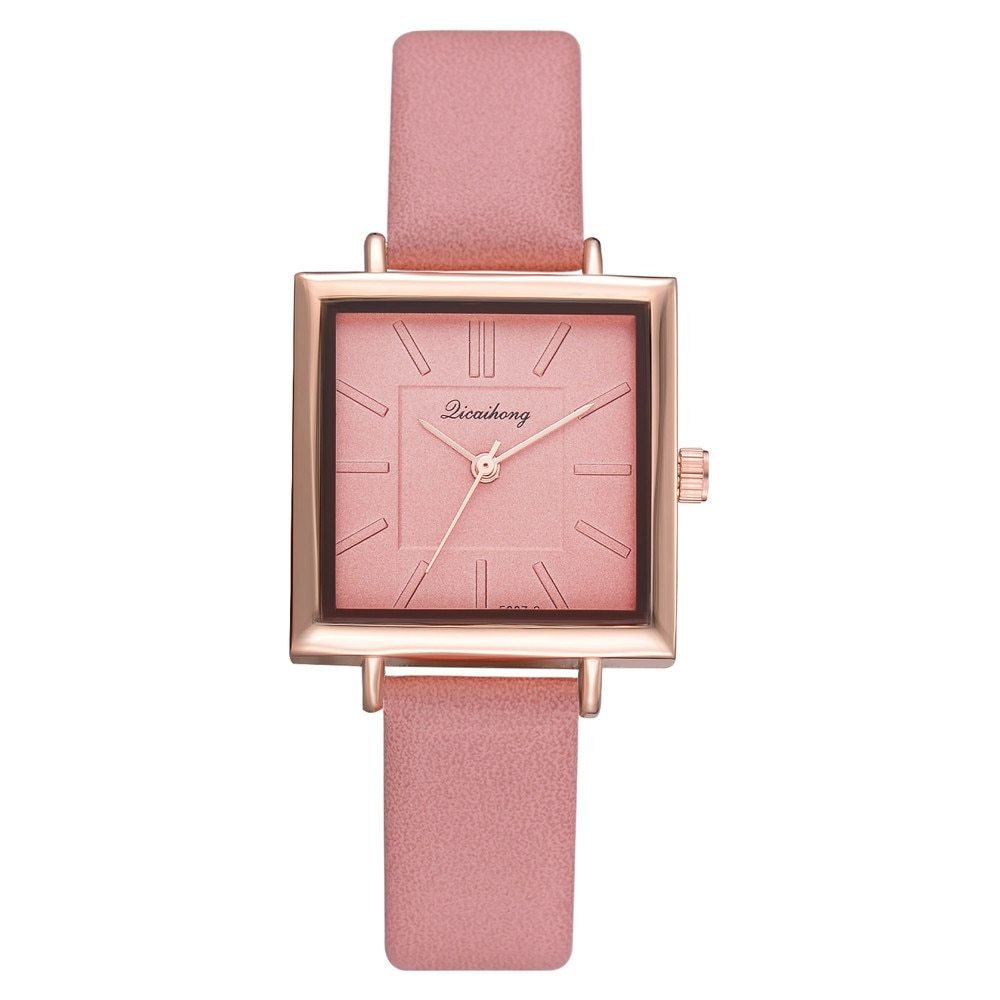 Square Women Bracelet Watch Contracted Leather Crystal WristWatches Women Dress Ladies Quartz Clock - Image 3