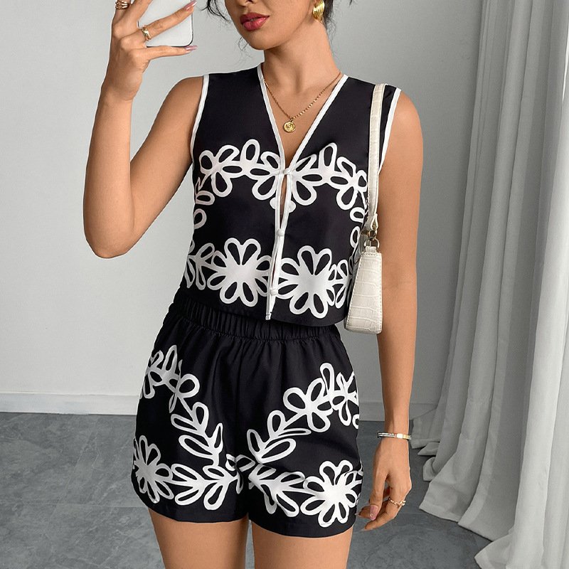 Vest Shorts Suit Holiday Women's Clothing - Image 2