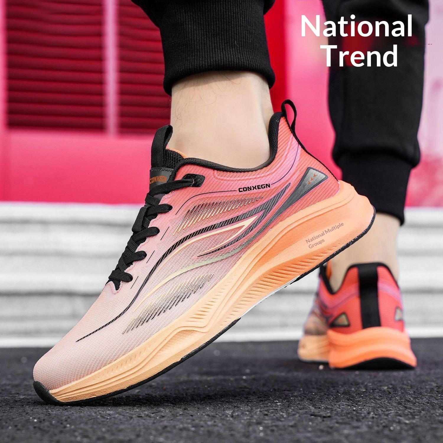 Mens Spring Autumn Fashionable Trendy Casual Running Shoes - Image 2