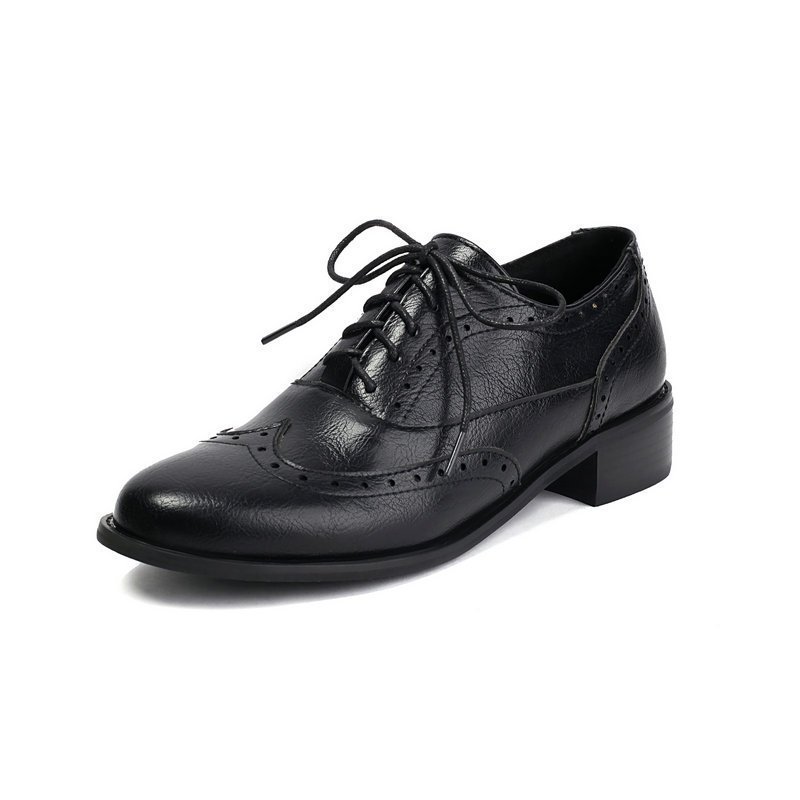 British Retro Oxfords Casual Shoes Lace-up Spring And Autumn Low-top Women - Image 3