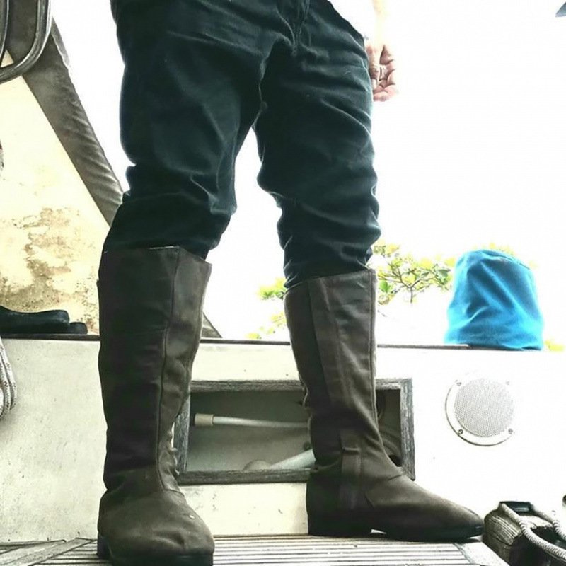 New Mens Round-toe Mid-calf Boots - Image 5