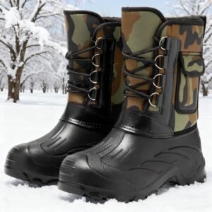 Men's Winter Fleece-Lined Thickened High-Top Snow Boots