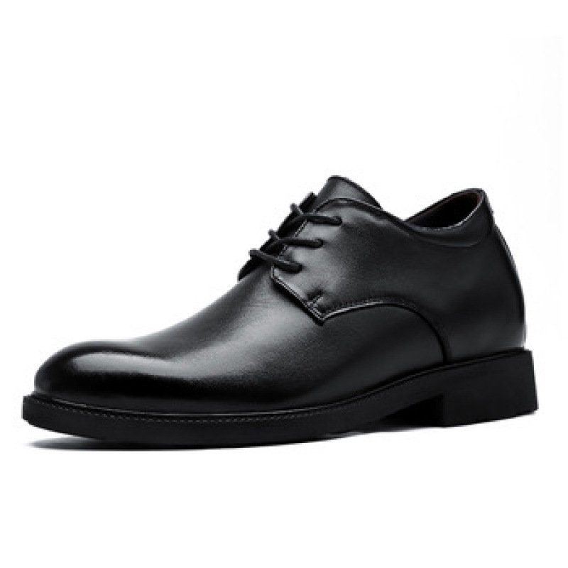 Mens Leather Dress Shoes With A Hidden Height-increasing Insole For Business Attire - Image 4