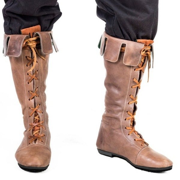 Men's Retro Plus-Size Tall Boots - Image 4