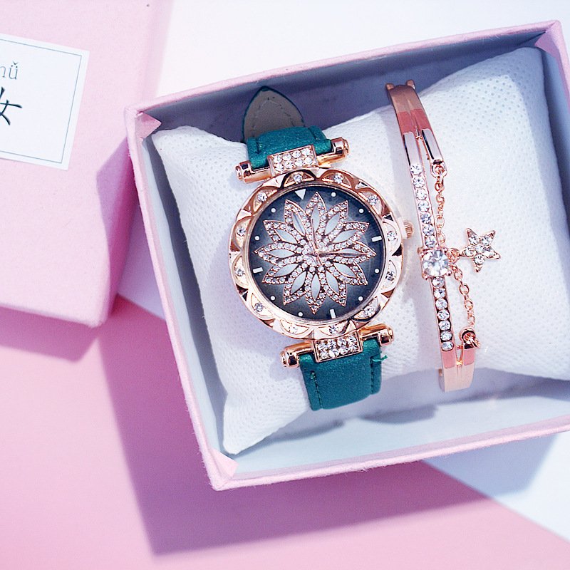 Rotating ladies net red quartz watch casual - Image 2