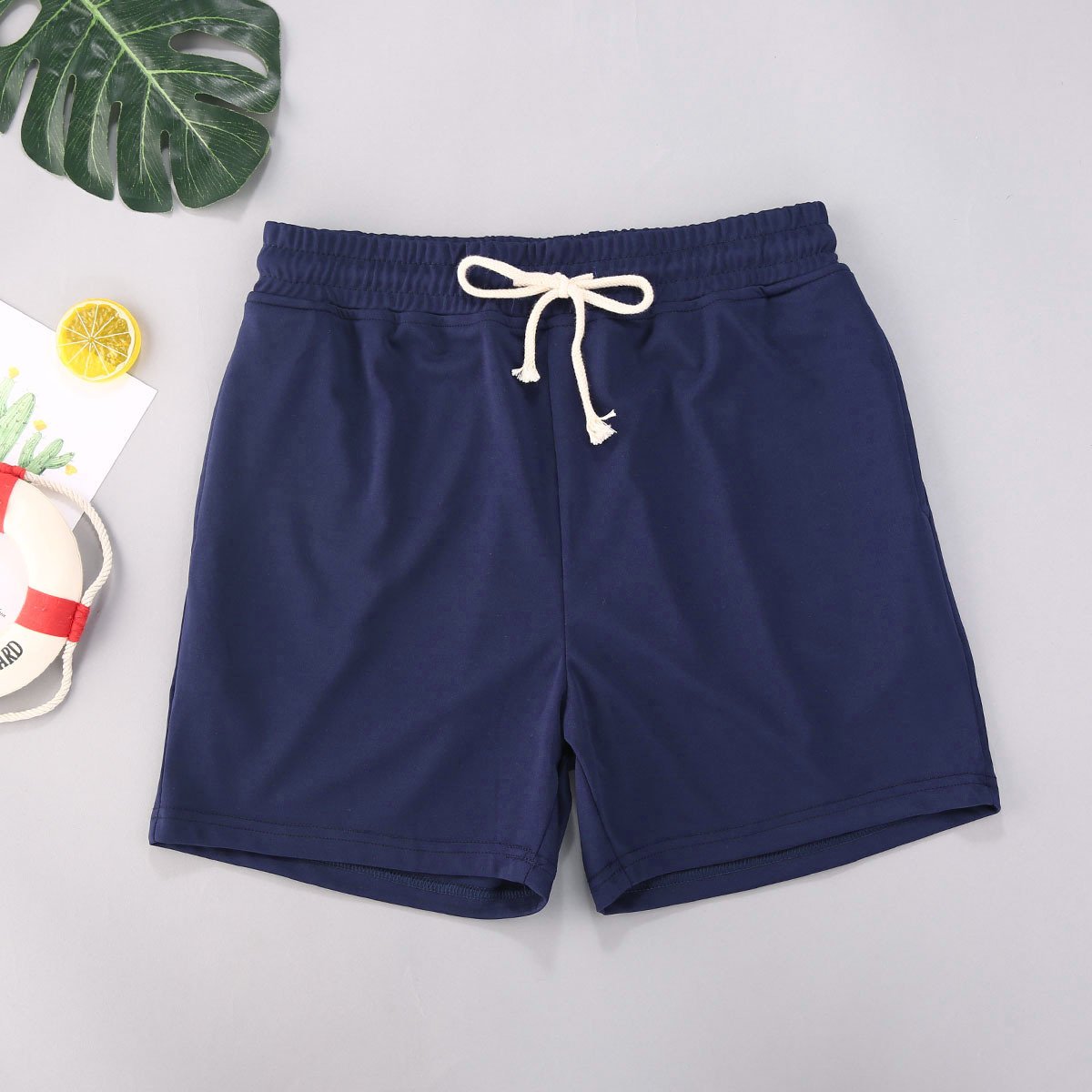 Beach Style Men's Swimming Shorts Solid Color Shorts Men - Image 9