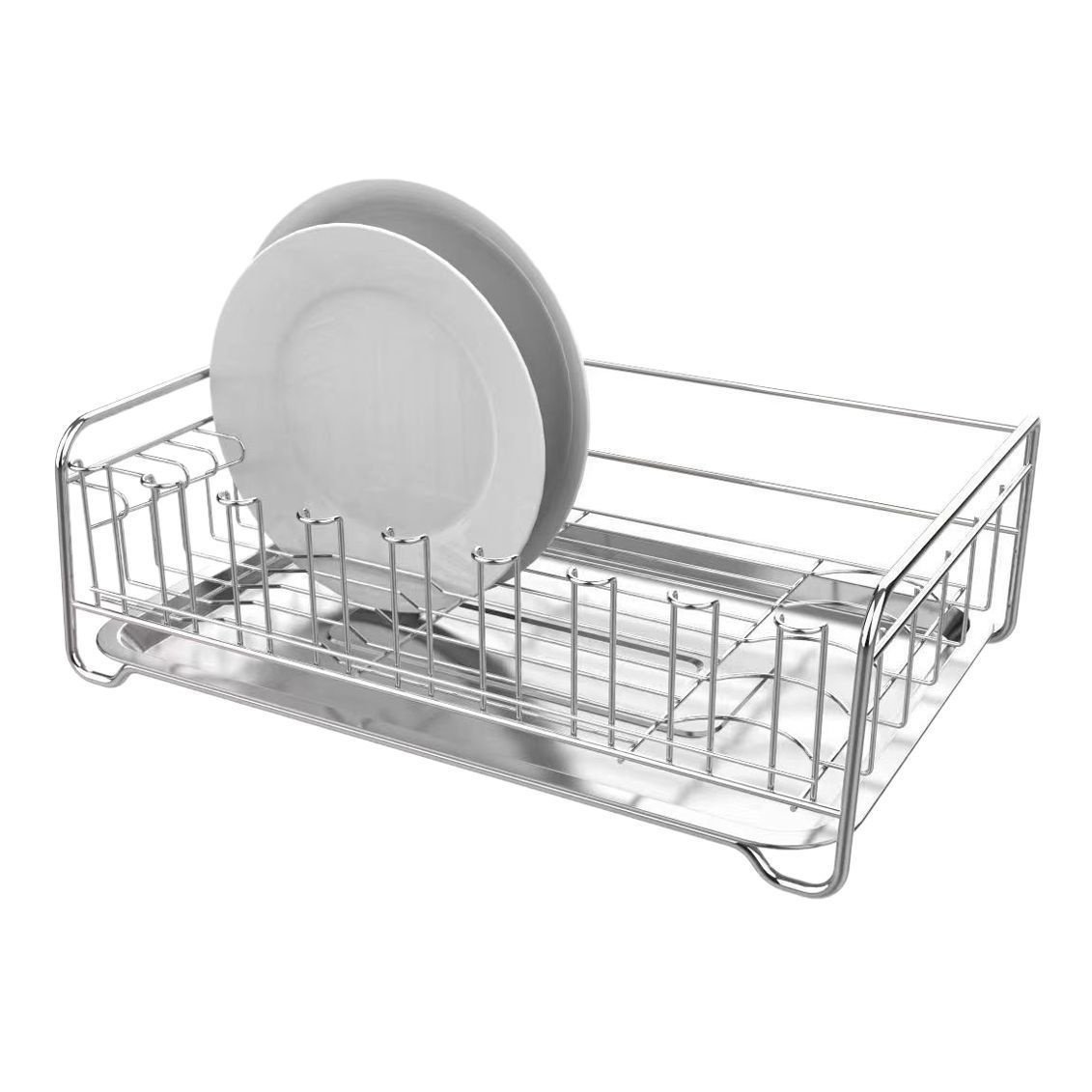 304 Stainless Steel Bowl And Dish Drain Rack Kitchen Shelf - Image 8