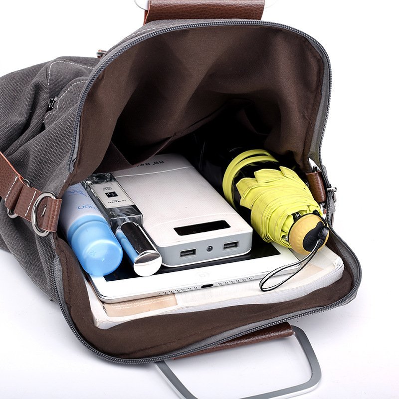 Canvas backpack women bag - Image 3