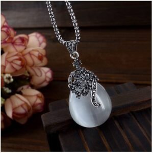 Vintage Opal Necklace Women