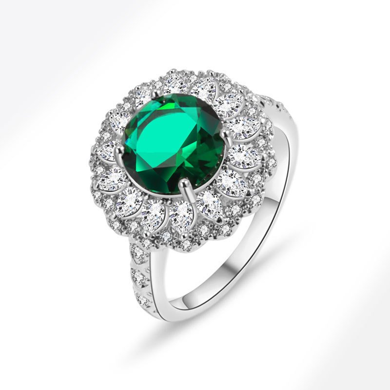 Green Moissanite Ring Women - Image 5