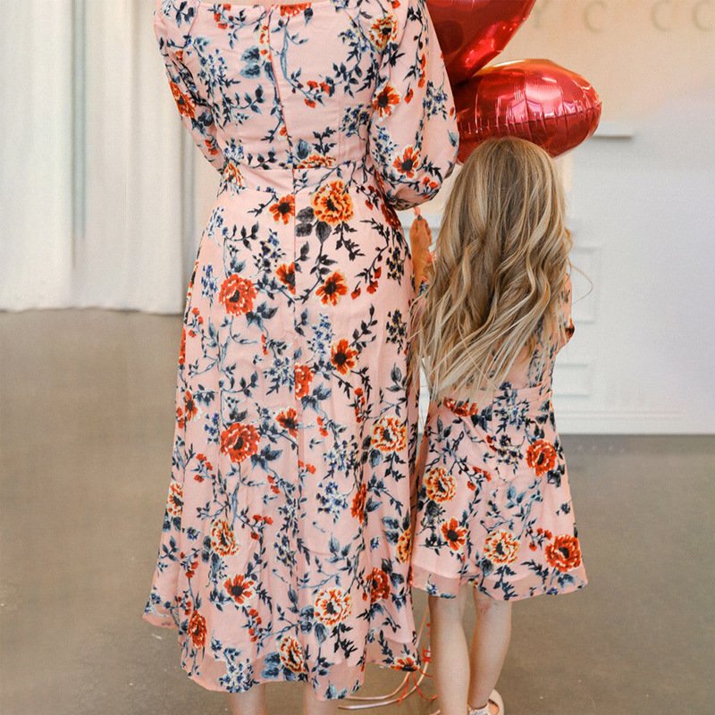 Mother And Daughter Floral Print Dress - Image 8