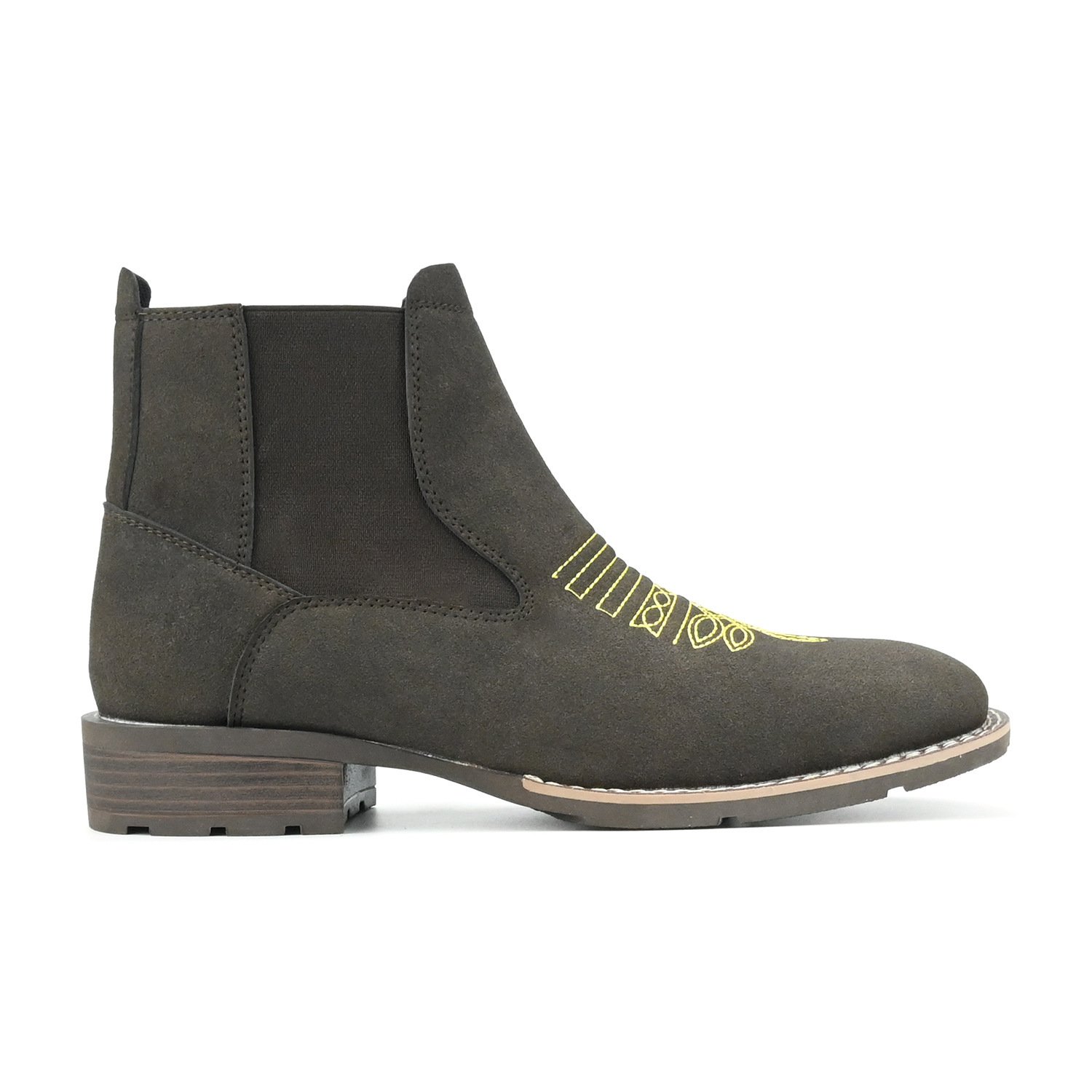 Embroidered Slip-on Chelsea Boots Men's Martin Boots - Image 3