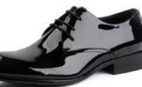 Leather Lace-up Glossy Wedding Shoes Leather Pointed-toe - Image 6