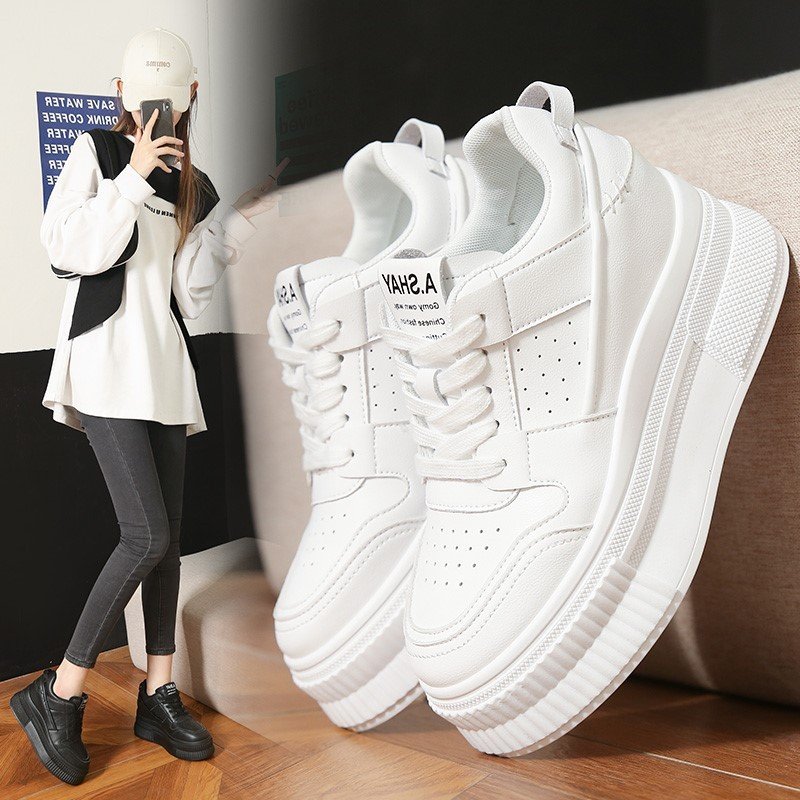 Chunky-soled Casual Shoes For Short Women That Add Height