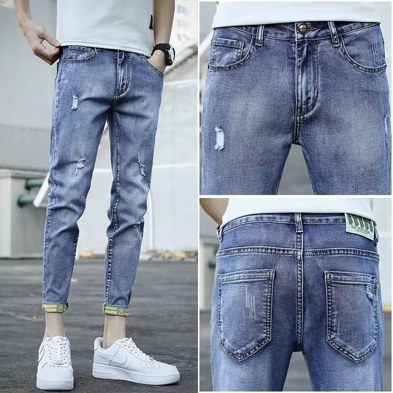 Stretch Ankle Length Casual Pants Men - Image 5