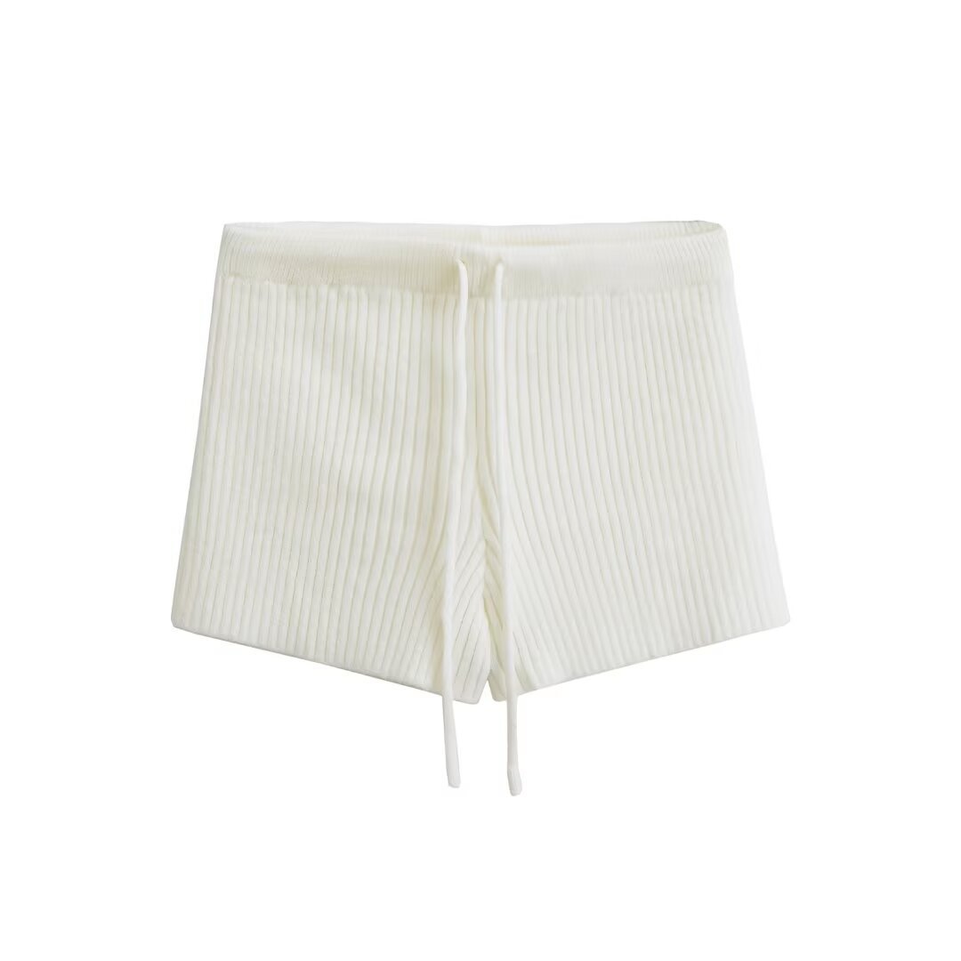 Elastic Elastic Hip Knitted Shorts Women's Knitted Shorts - Image 8