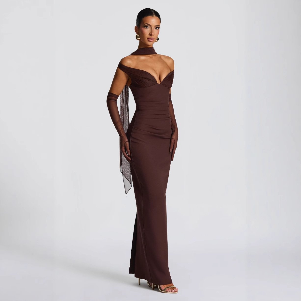 Sexy Hot Girl Tube Top Off-shoulder Waist Elastic Hip Dress - Image 7