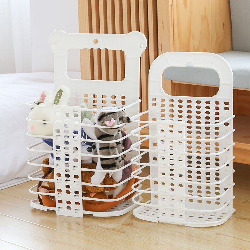Foldable Laundry Storage Basket With Handle Dirty Cloth Toy Standing Organizer Basket - Image 5
