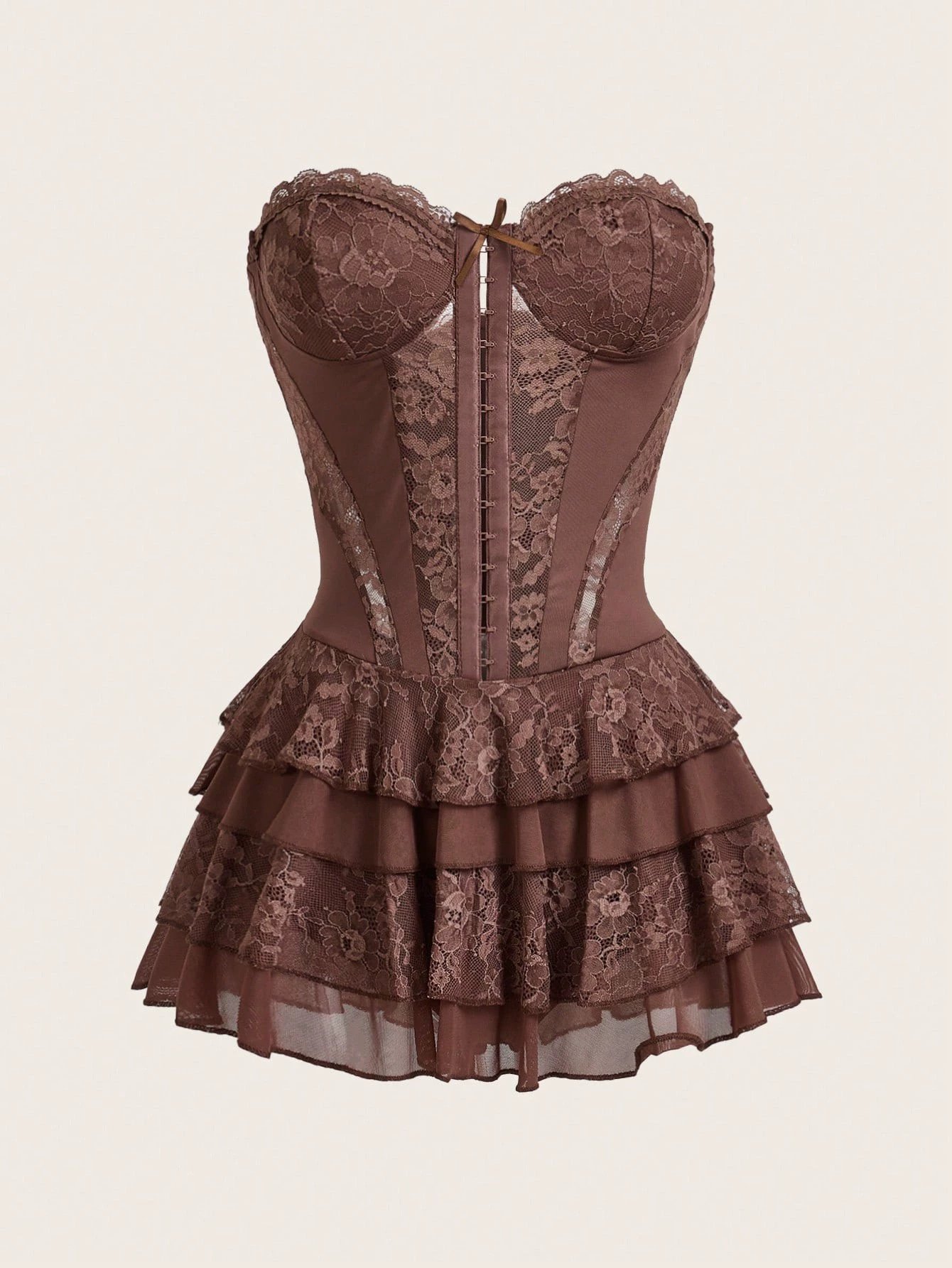 Sexy Lace Pure Yet Alluring Figure-hugging Strapless Slip Dress - Image 7