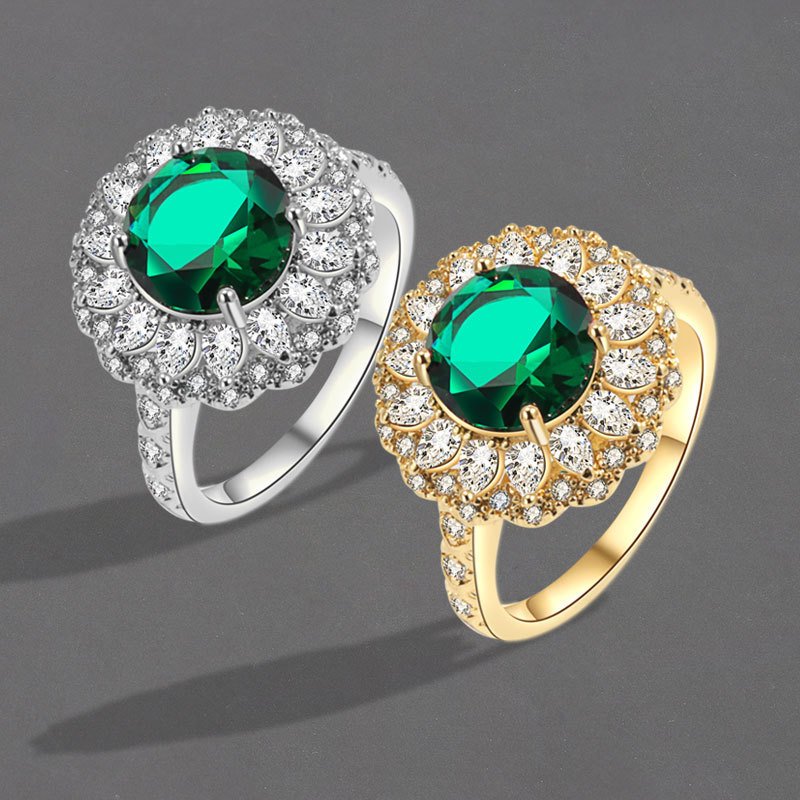Green Moissanite Ring Women - Image 6